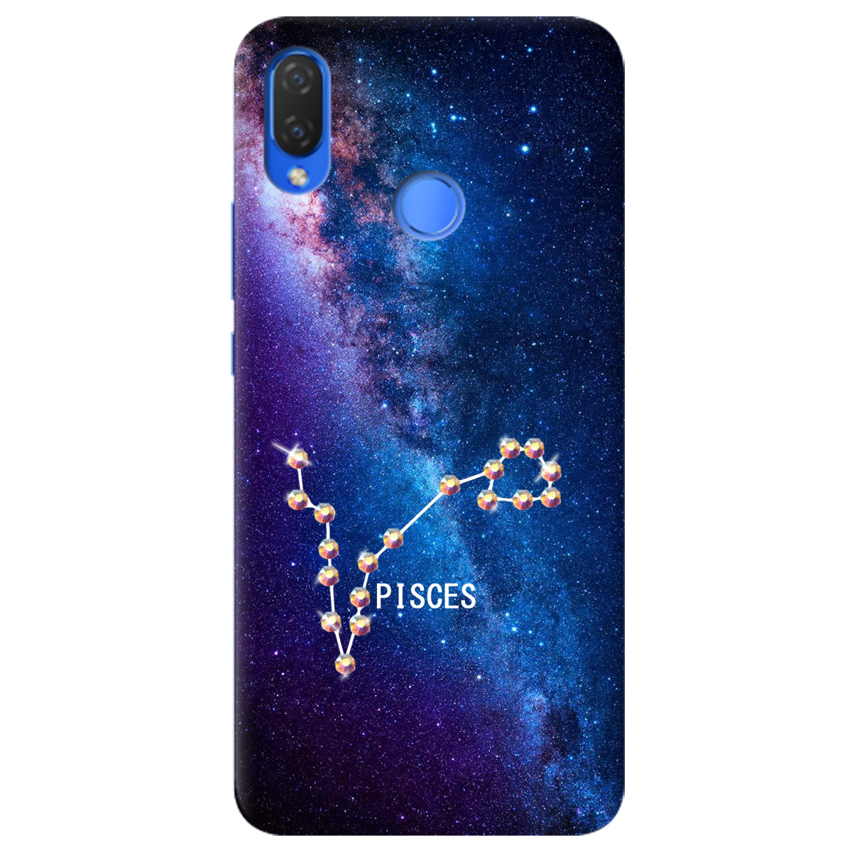 Чехол для Huawei P Smart Plus Pisces (Рыбы) со стразами - фото 1