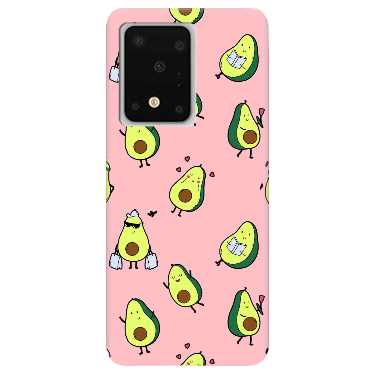 Чехол для Samsung Galaxy S11 нежно-розовый матовый soft touch Cute avocado - фото 1