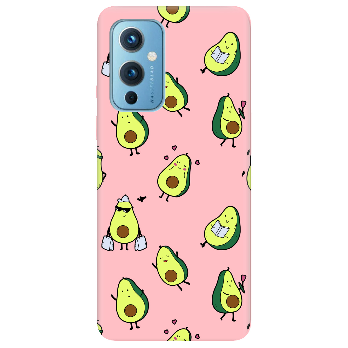 Чохол для OnePlus 9 ніжно-рожевий матовий soft touch Cute avocado - фото 1