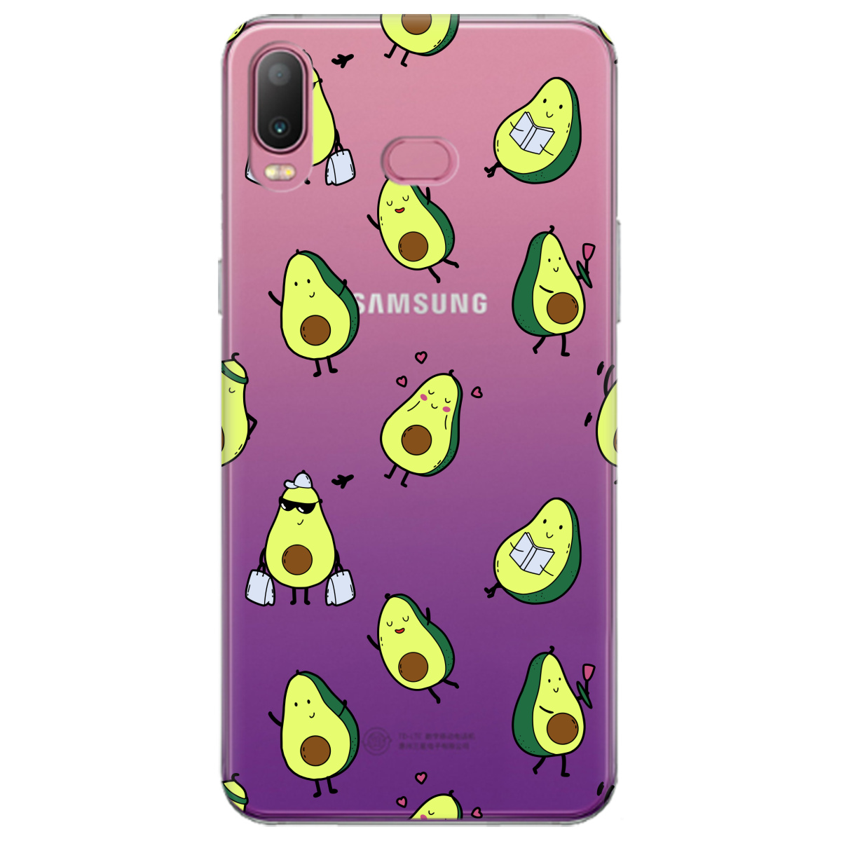 Чехол для Samsung Galaxy A6S 2018 Cute avocado - фото 1