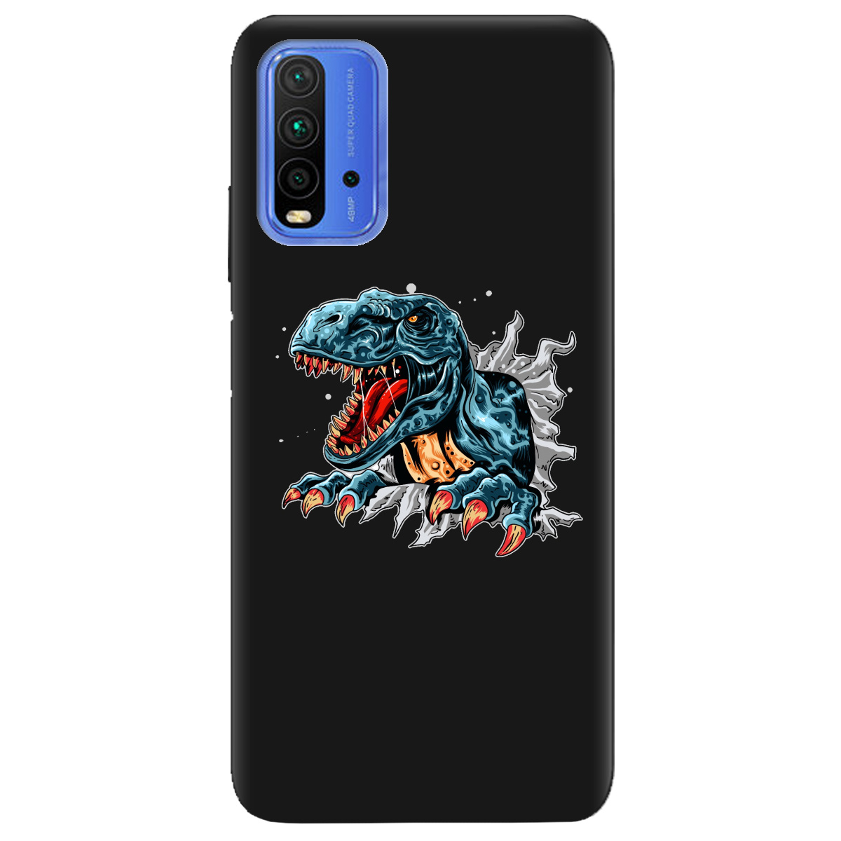 Чехол для Xiaomi Redmi 9 Power черный матовый soft touch Rex - фото 1