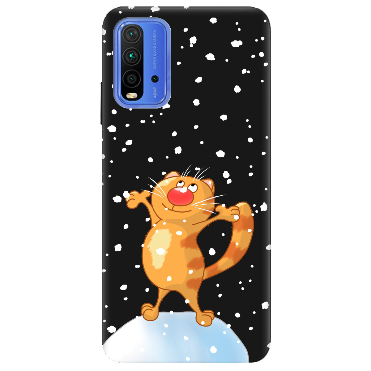 Чехол для Xiaomi Redmi 9 Power черный матовый soft touch By Happy - фото 1