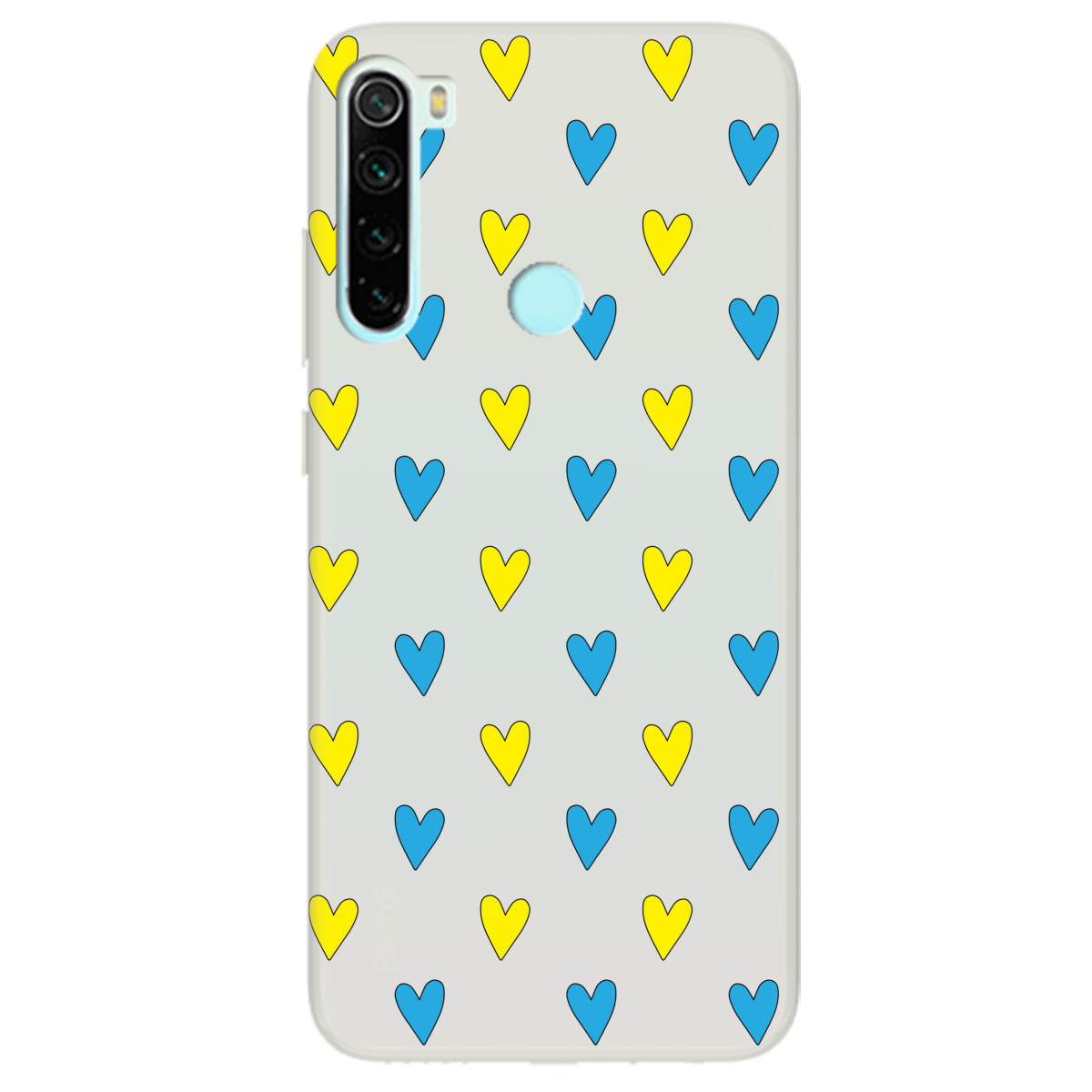 Чехол для Xiaomi Redmi Note 8 полупрозрачный матовый soft touch Серденько - фото 1