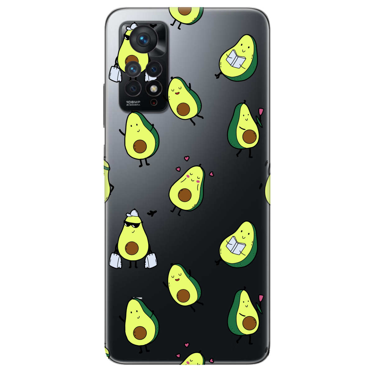 Чехол для Xiaomi Redmi Note 11 Pro Cute avocado - фото 1