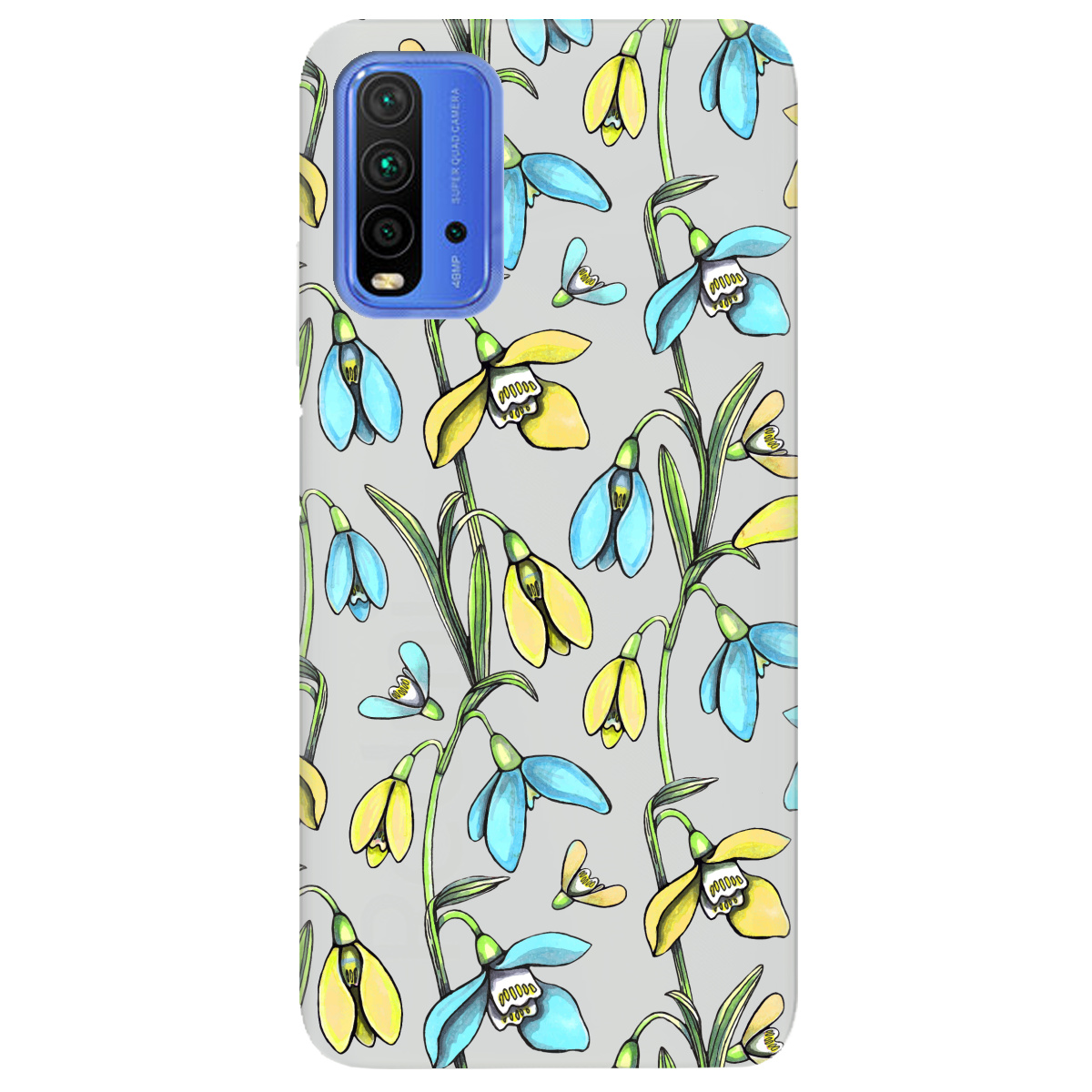 Чехол для Xiaomi Redmi 9 Power полупрозрачный матовый soft touch Проліски - фото 1