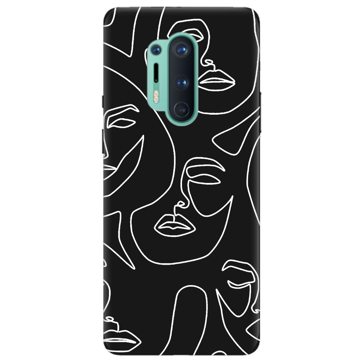 Чохол для OnePlus 8 Pro чорний матовий soft touch Faces - фото 1