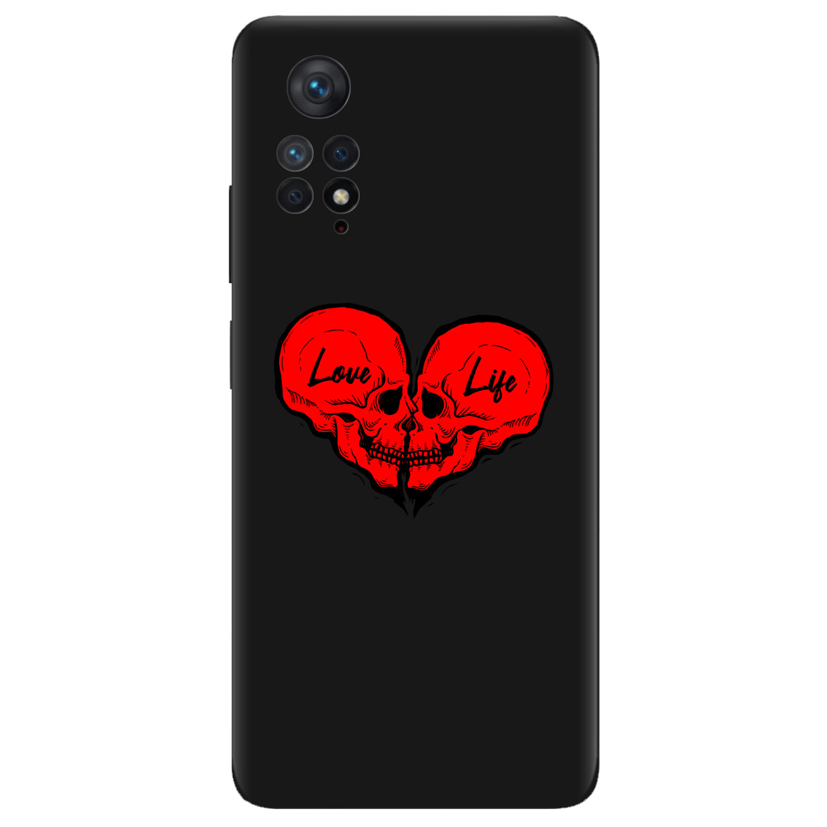 Чехол для Xiaomi Redmi Note 11 Pro черный матовый soft touch Love-Live - фото 1