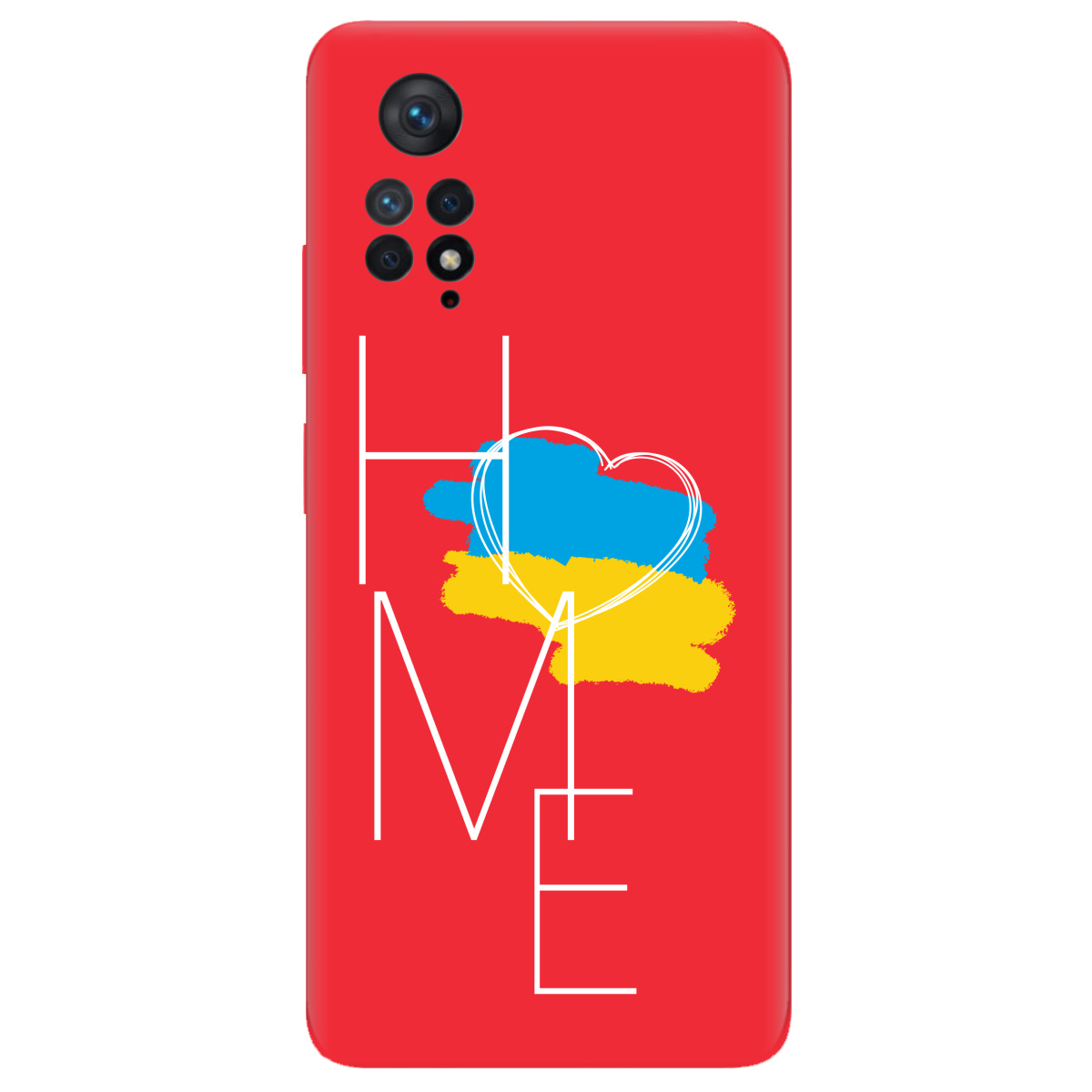 Чехол для Xiaomi Redmi Note 11 Pro ярко-красный матовый soft touch Дім - фото 1