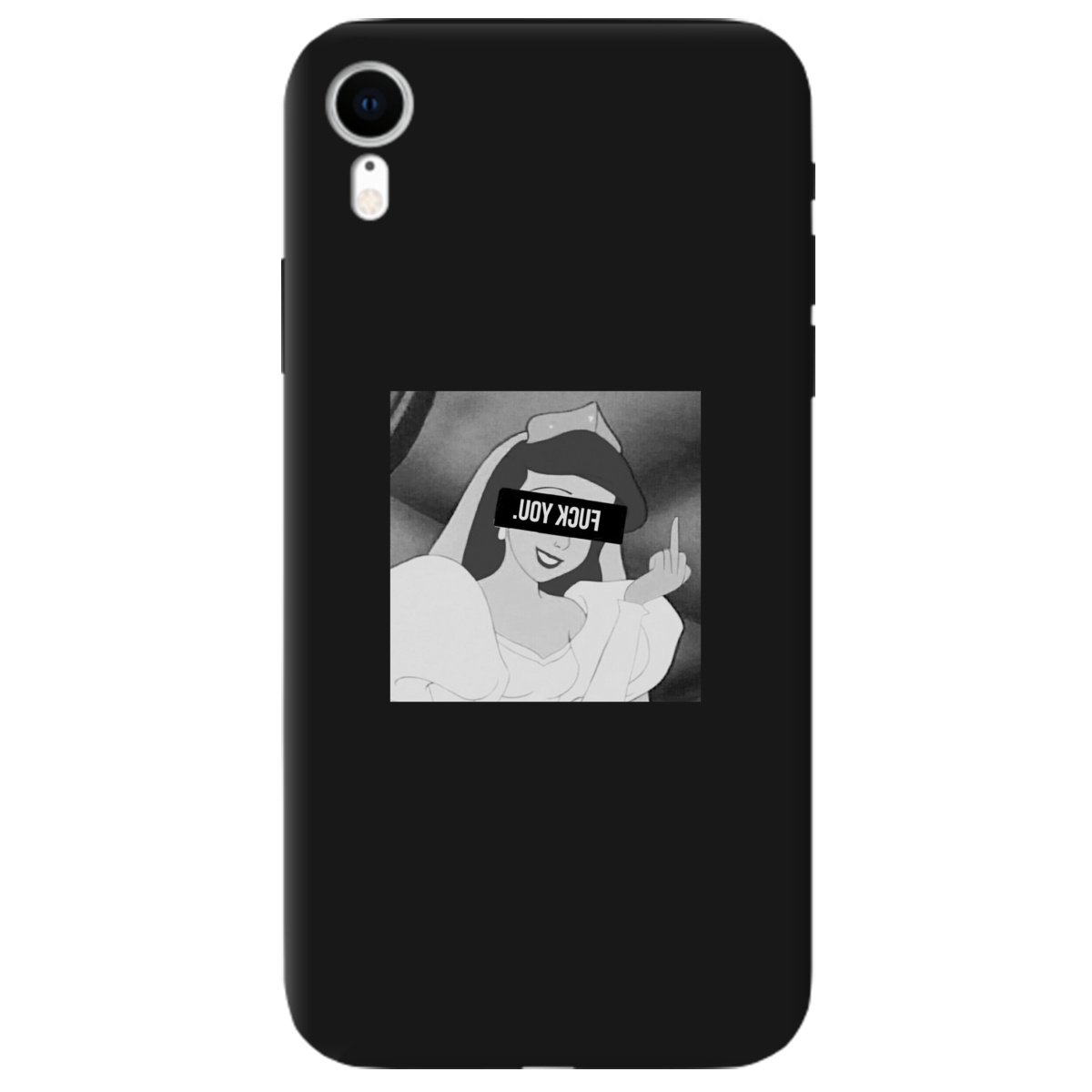 Чехол для Apple iPhone XR черный матовый soft touch You - фото 1