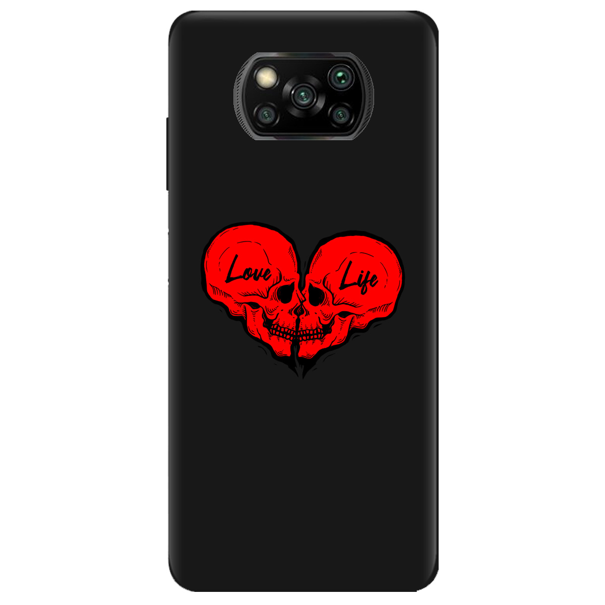 Чехол для Xiaomi Poco X3 черный матовый soft touch Love-Live - фото 1