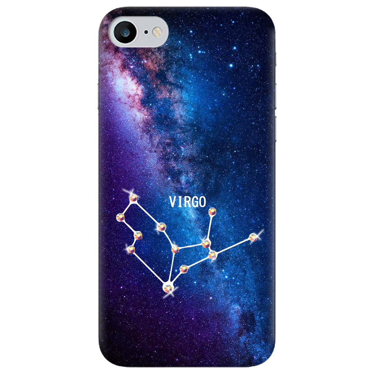 Чехол для Apple iPhone SE 2020 Virgo (Дева) со стразами - фото 1