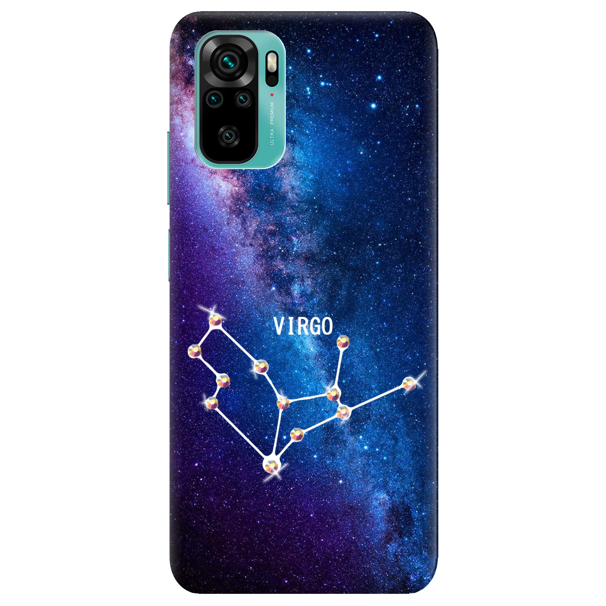 Чехол для Xiaomi Redmi Note 10 4G Virgo (Дева) со стразами - фото 1