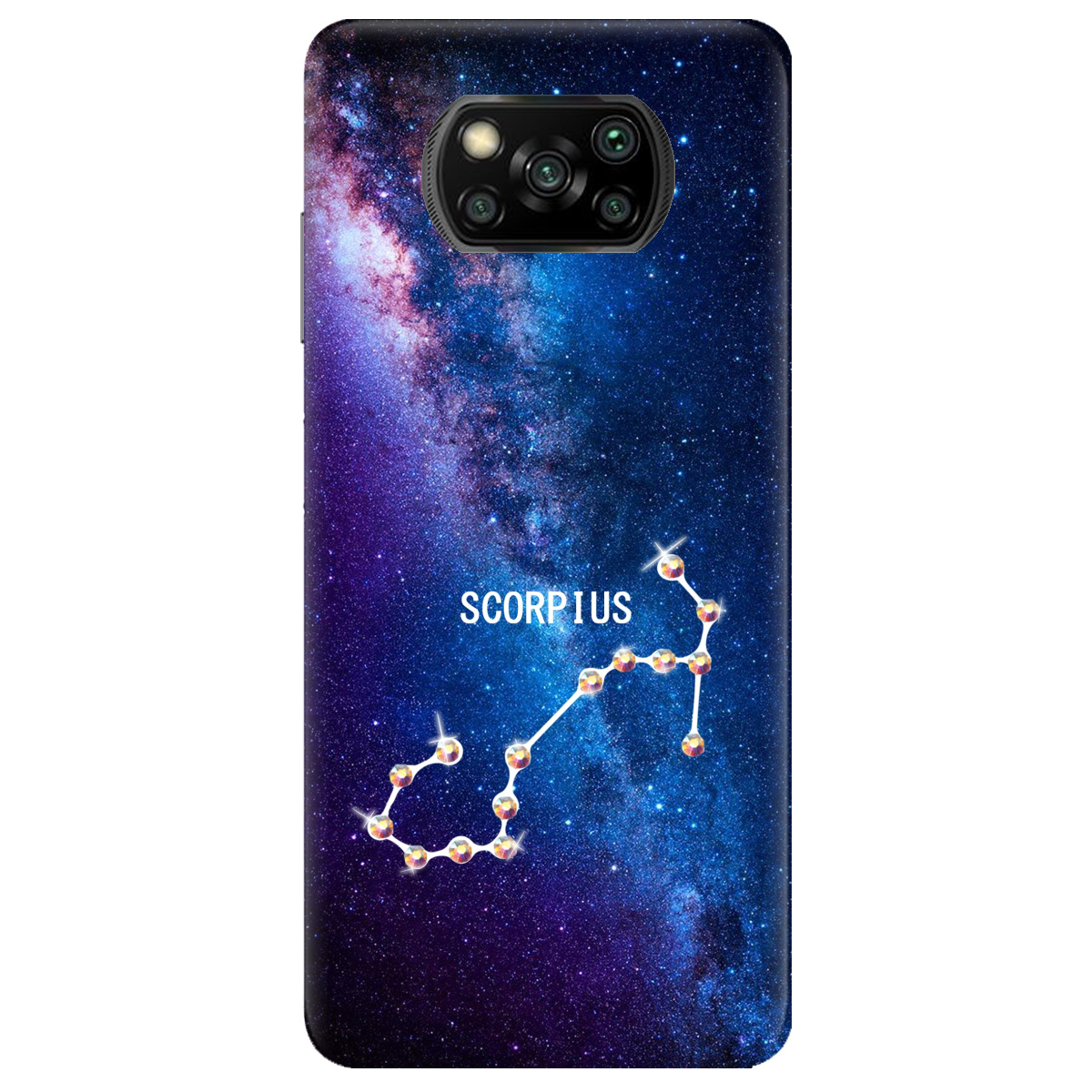 Чехол для Xiaomi Poco X3 Scorpius (Скорпион) со стразами - фото 1