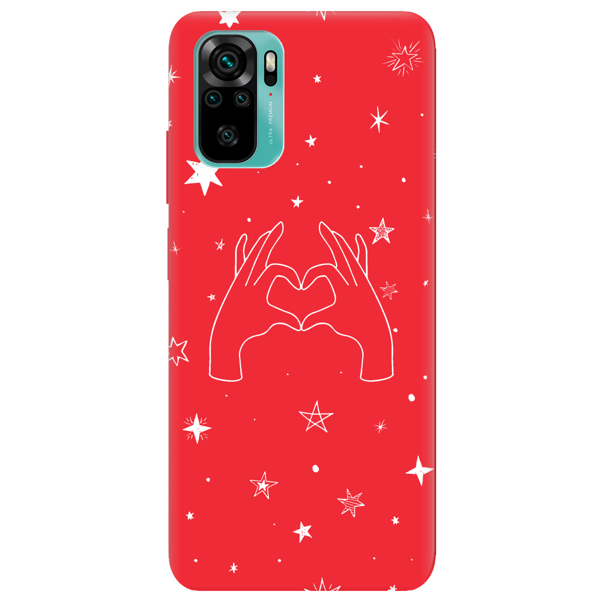 Чехол для Xiaomi Redmi Note 10 4G ярко-красный матовый soft touch Create - фото 1