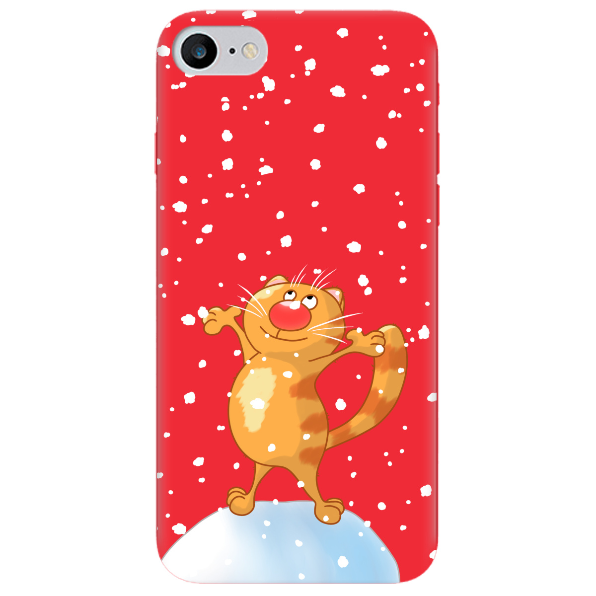 Чохол для Apple iPhone SE 2020 яскраво-червоний матовий soft touch By Happy - фото 1