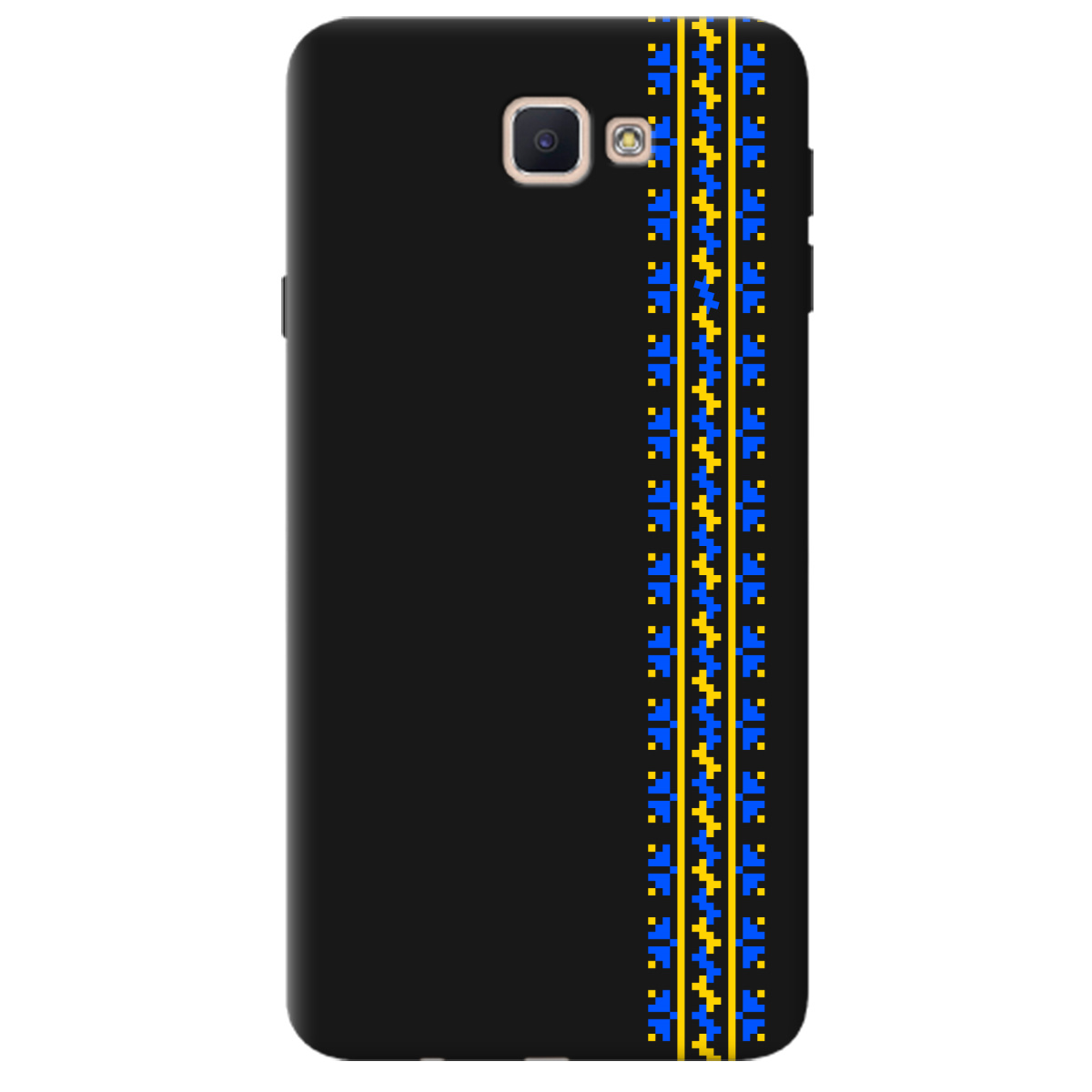 Чохол для Samsung Galaxy J7 Prime чорний матовий soft touch Embroidery - фото 1