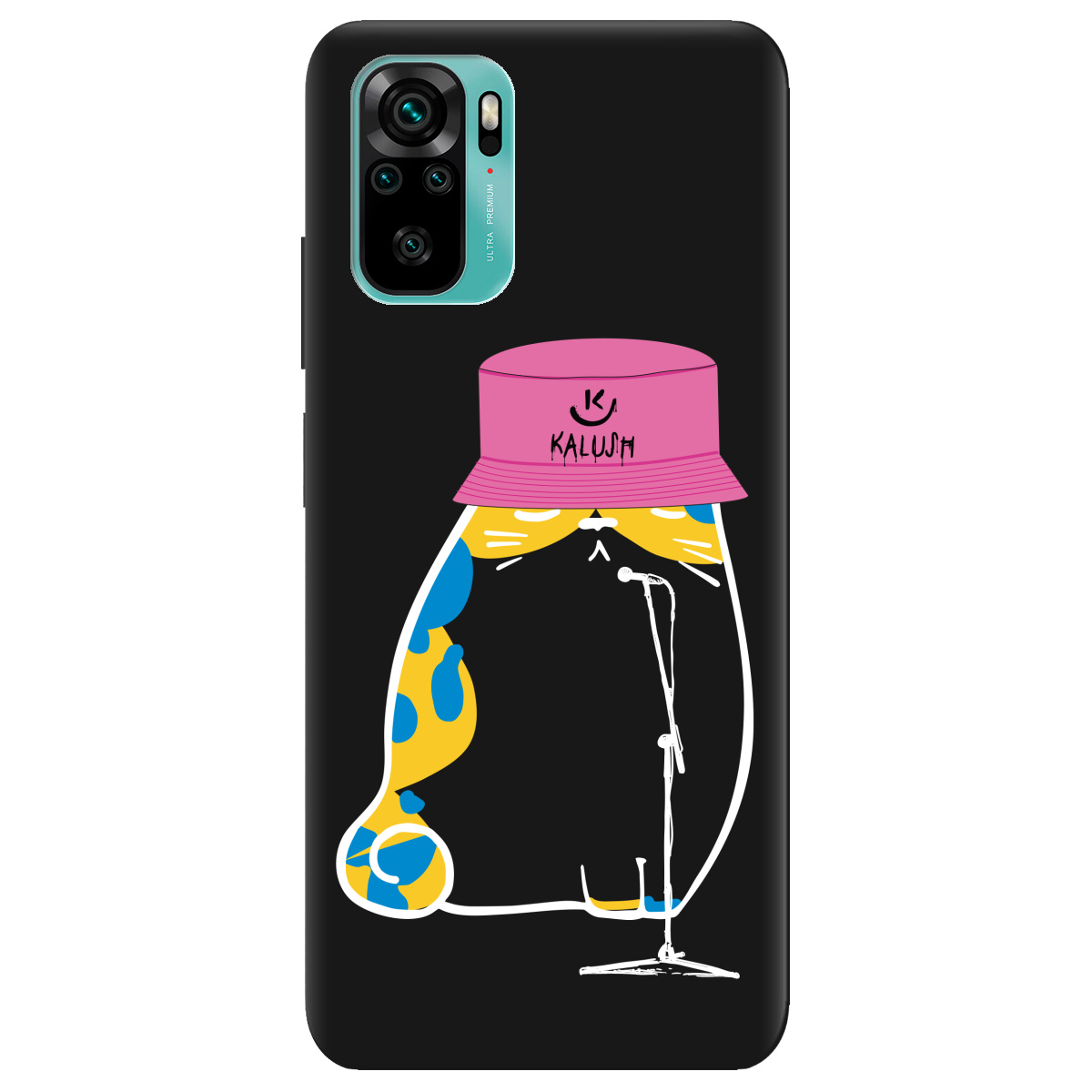 Чехол для Xiaomi Redmi Note 10 4G черный матовый soft touch Калуш - фото 1