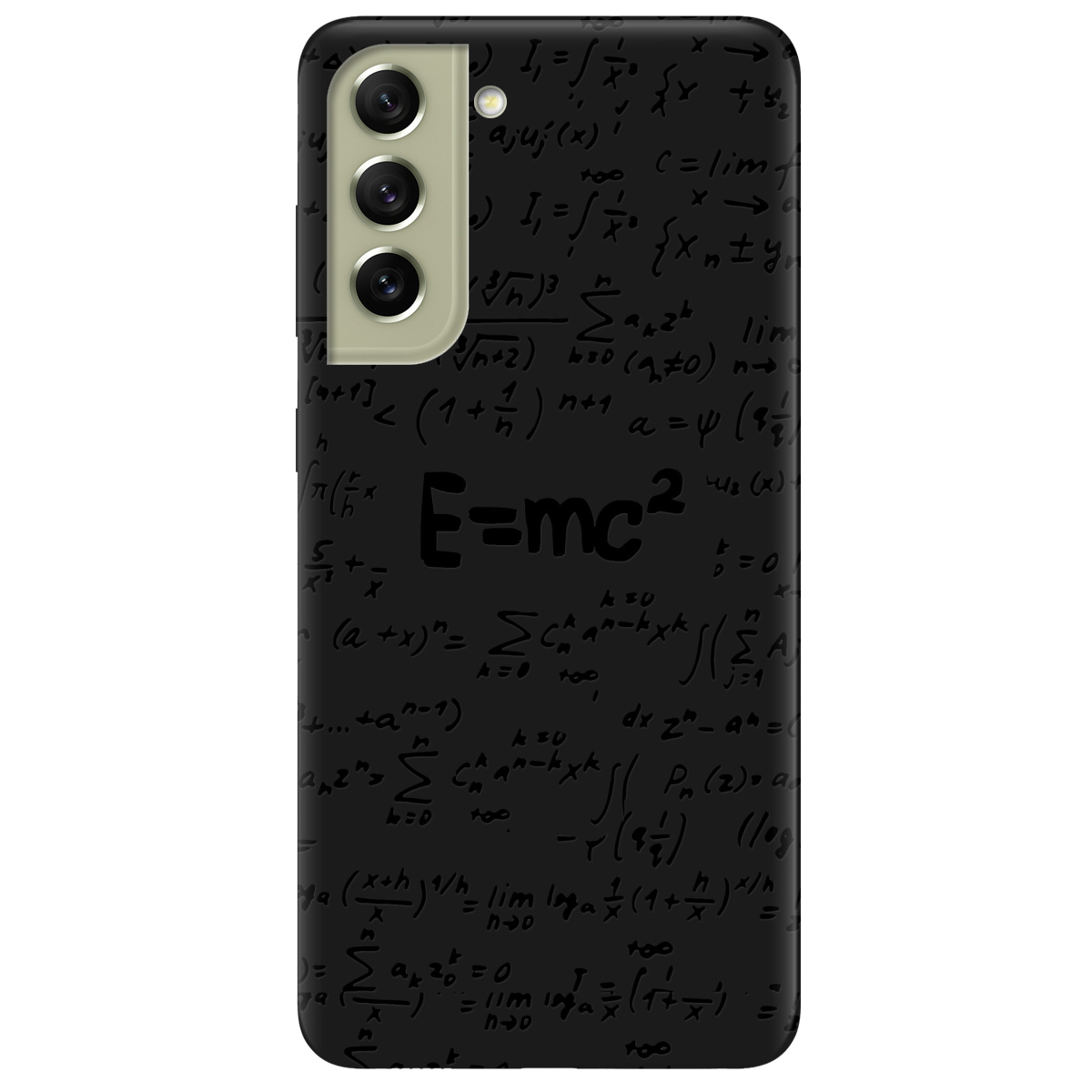 Чехол для Samsung Galaxy S21 FE черный матовый soft touch Black Einstein - фото 1