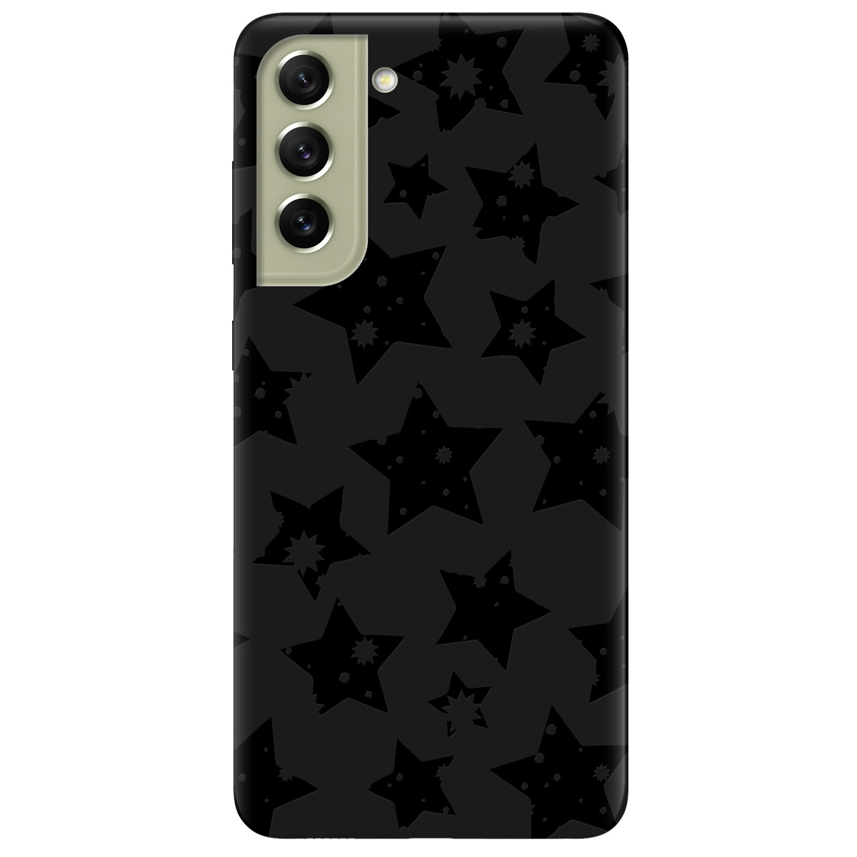 Чехол для Samsung Galaxy S21 FE черный матовый soft touch Black Star - фото 1