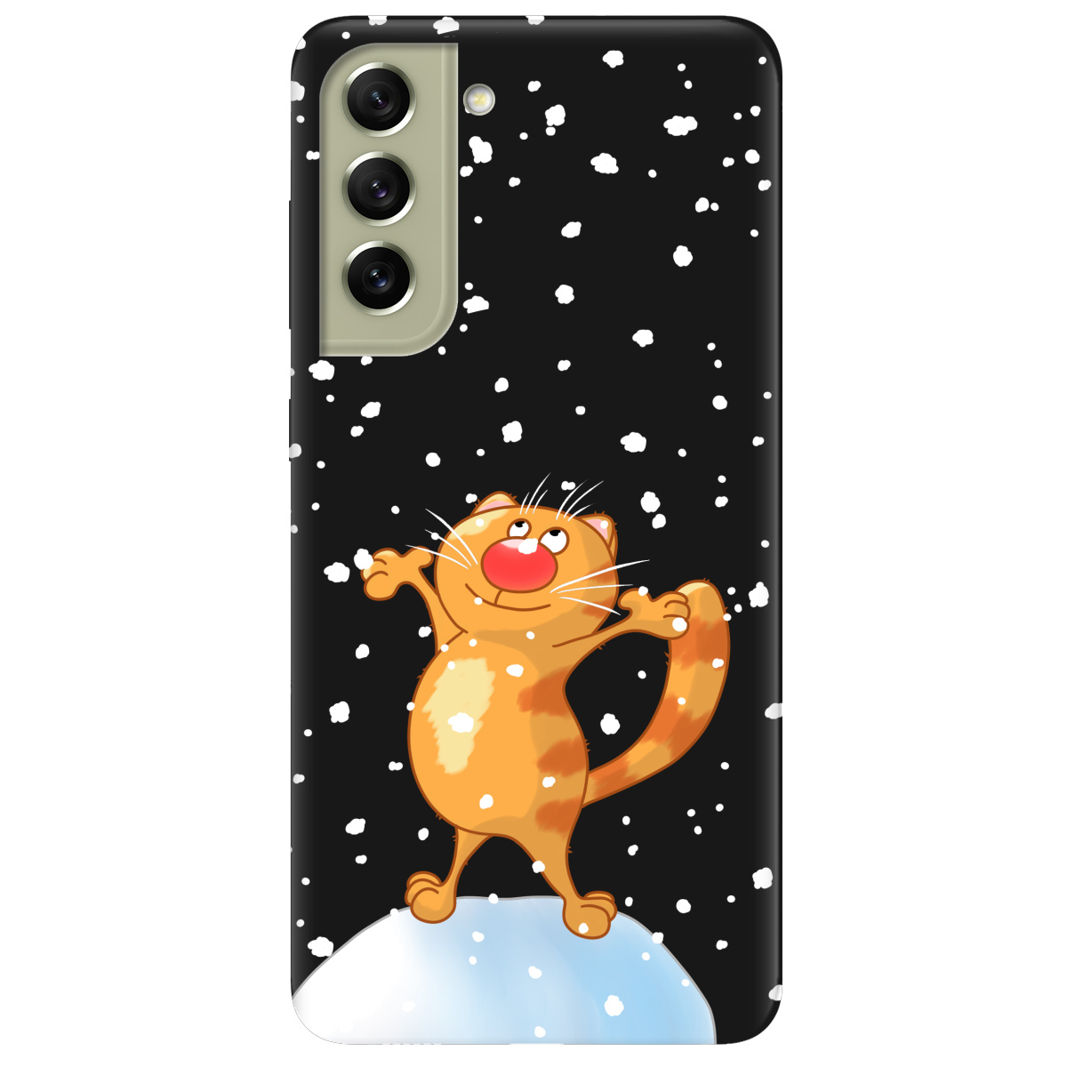 Чехол для Samsung Galaxy S21 FE черный матовый soft touch By Happy - фото 1