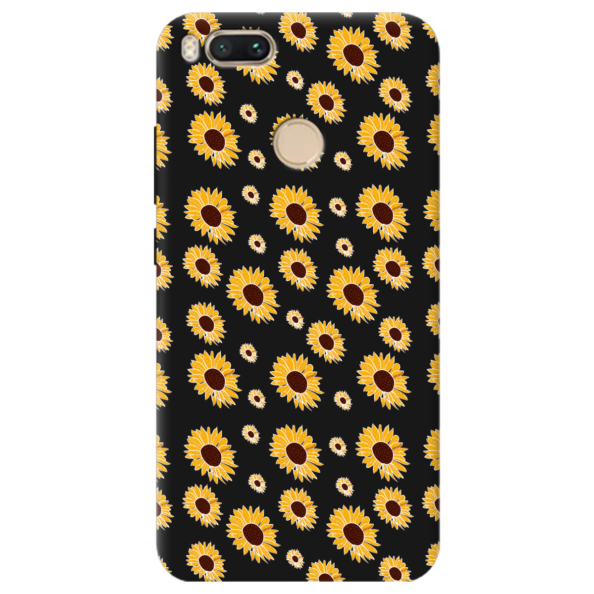 Чехол для Xiaomi Mi 5X черный матовый soft touch Sunflower - фото 1
