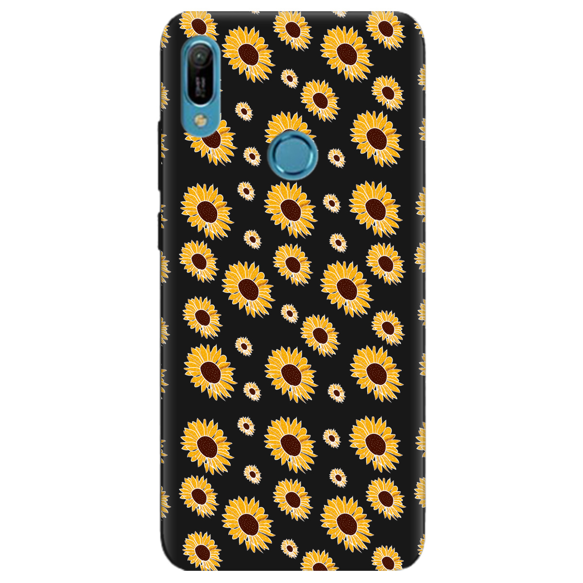 Чехол для Huawei Y6 Pro 2019 черный матовый soft touch Sunflower - фото 1