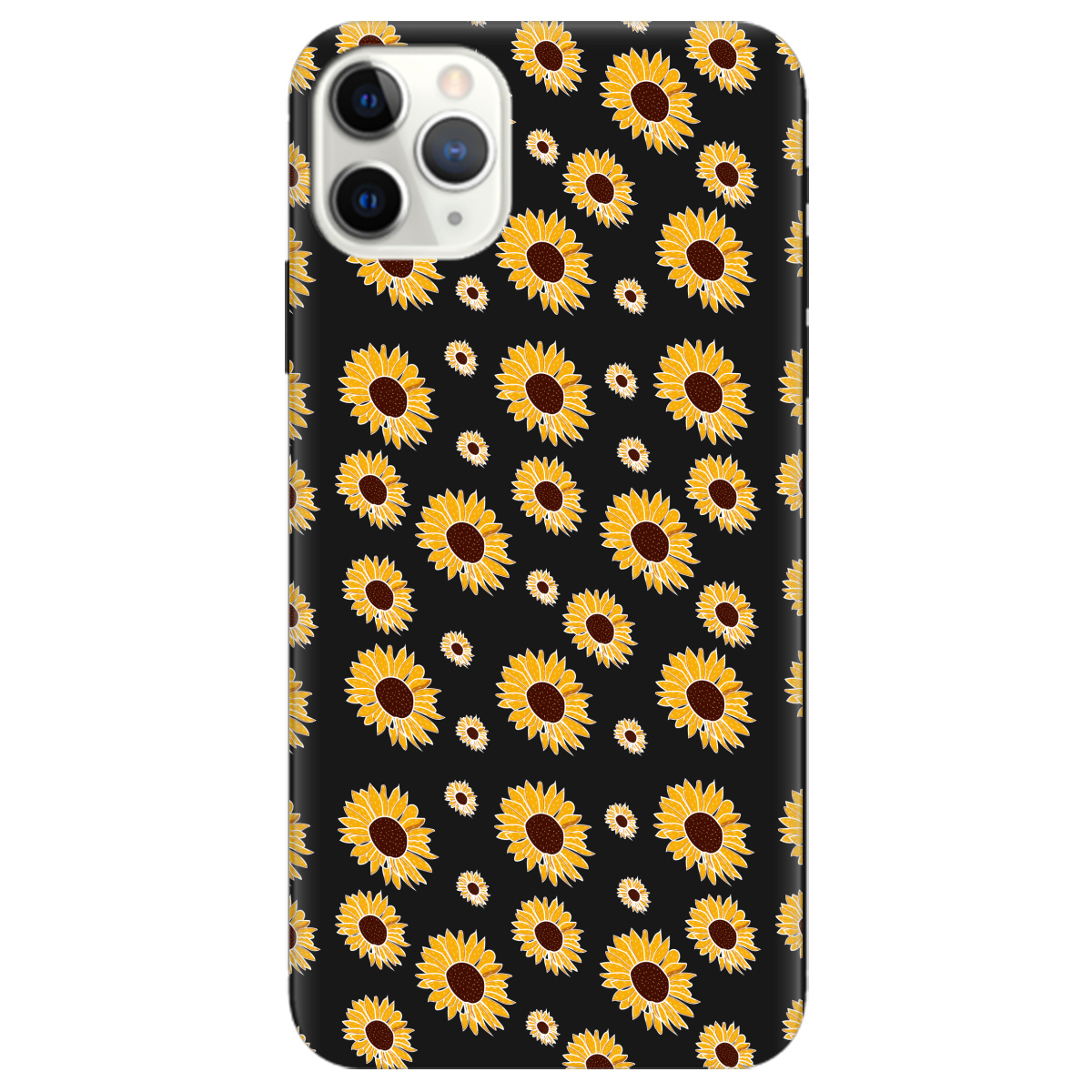 Чехол для Apple iPhone 11 Pro черный матовый soft touch Sunflower - фото 1
