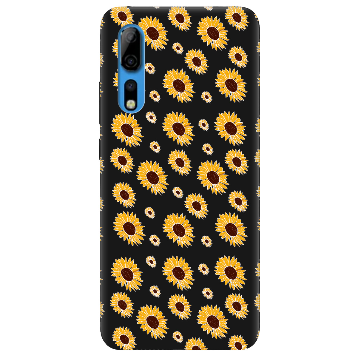 Чохол для ZTE Axon 10 Pro чорний матовий soft touch Sunflower - фото 1