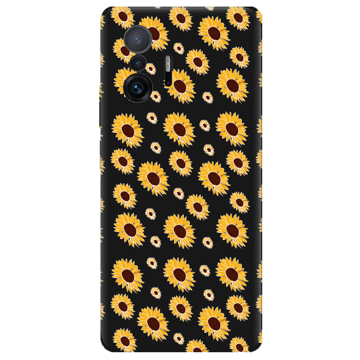 Чехол для Xiaomi 11T черный матовый soft touch Sunflower - фото 1