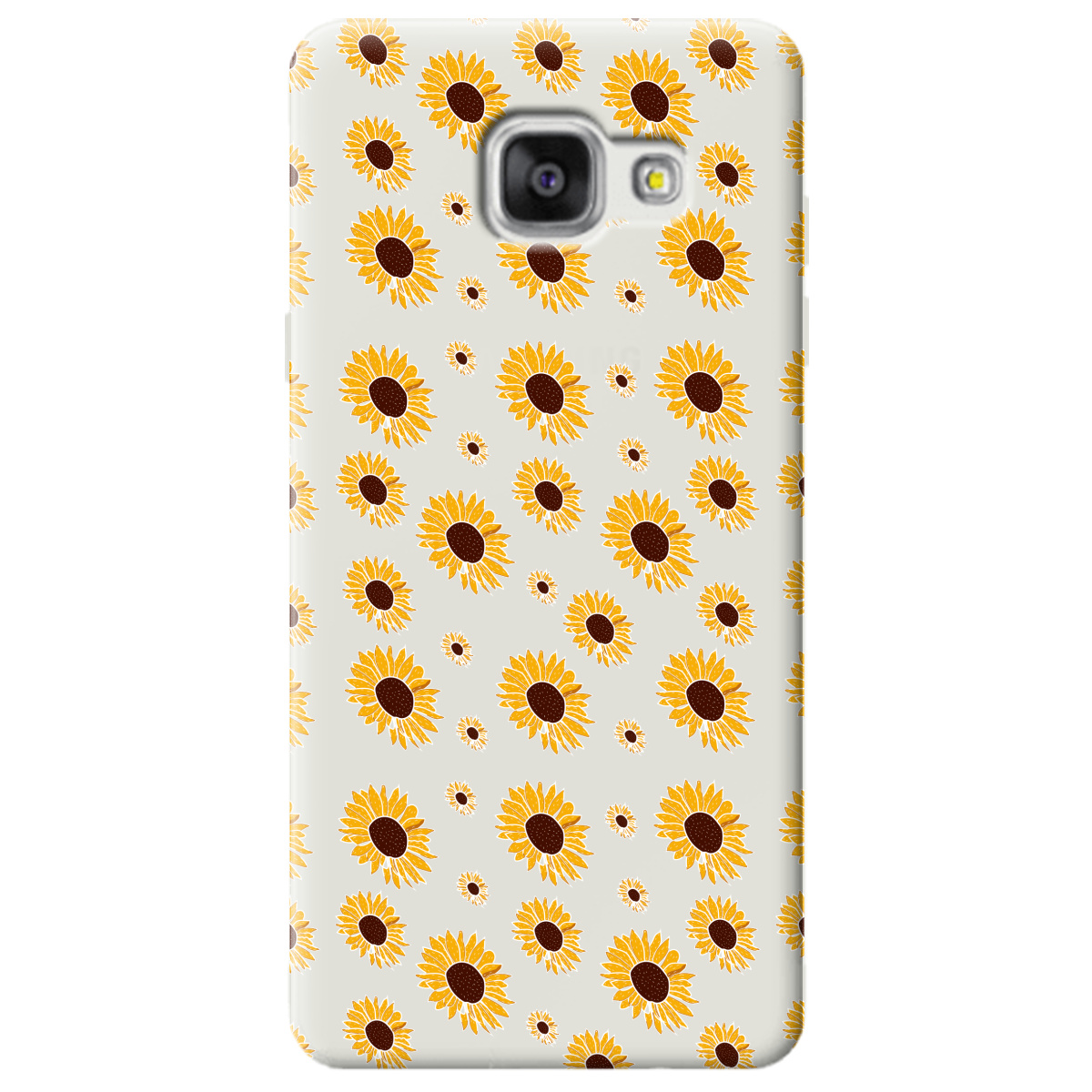 Чехол для Samsung Galaxy A5 2016 полупрозрачный матовый soft touch Sunflower - фото 1