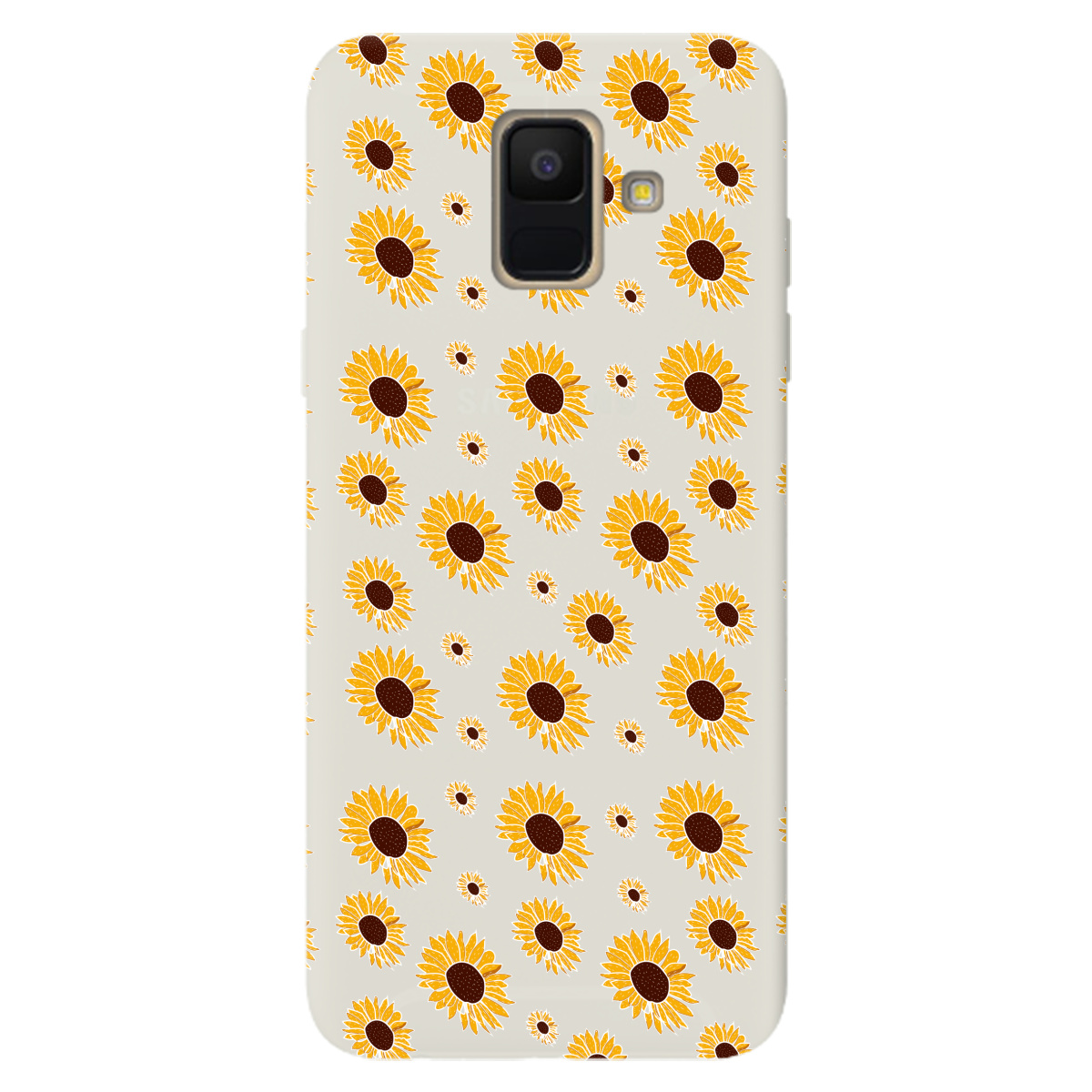 Чехол для Samsung Galaxy A6 2018 полупрозрачный матовый soft touch Sunflower - фото 1
