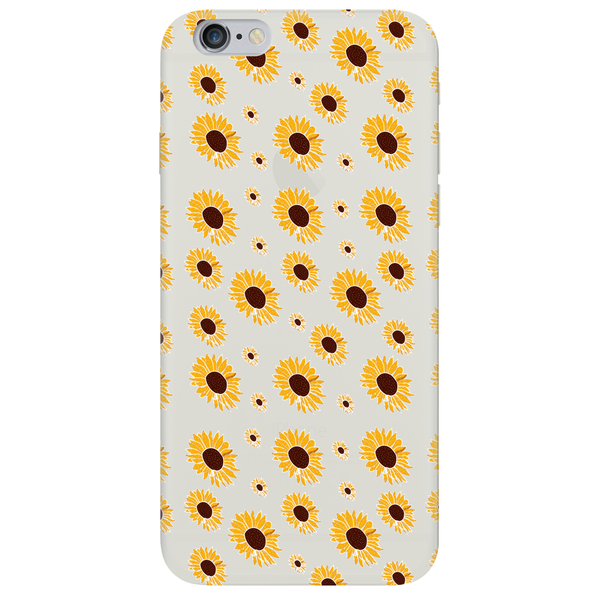 Чехол для Apple iPhone 6 / 6S полупрозрачный матовый soft touch Sunflower - фото 1