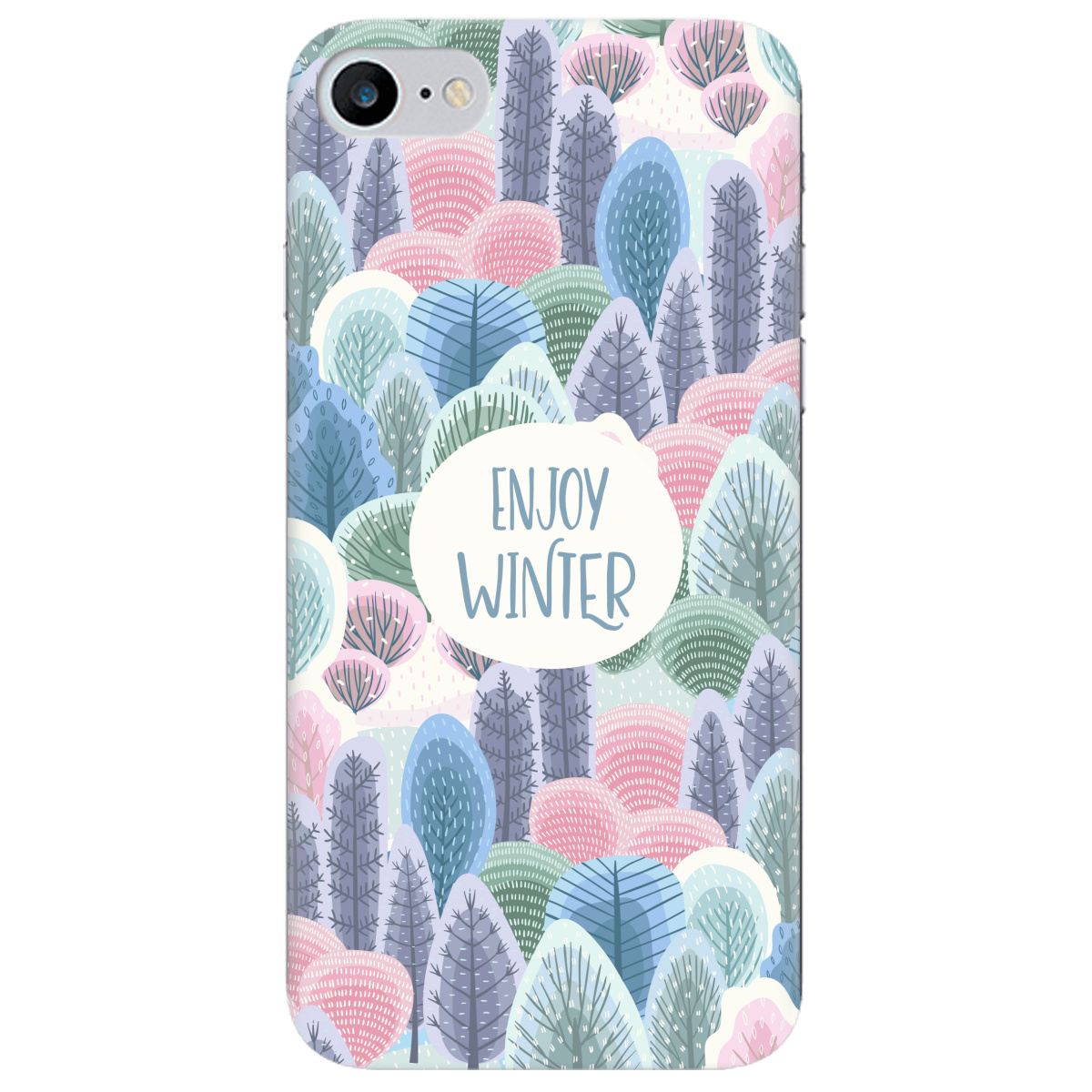 Чехол для Apple iPhone SE 2020 Enjoy winter - фото 1