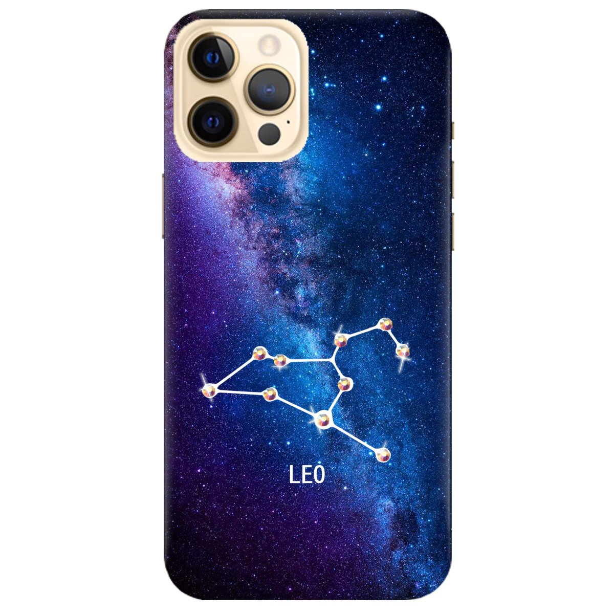 Чехол для Apple iPhone 12 Pro Max Leo (Лев) со стразами - фото 1