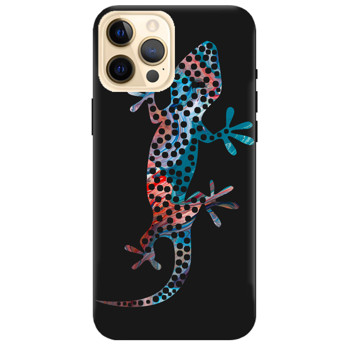 Чехол для Apple iPhone 12 Pro Max черный матовый soft touch Chameleon - фото 1