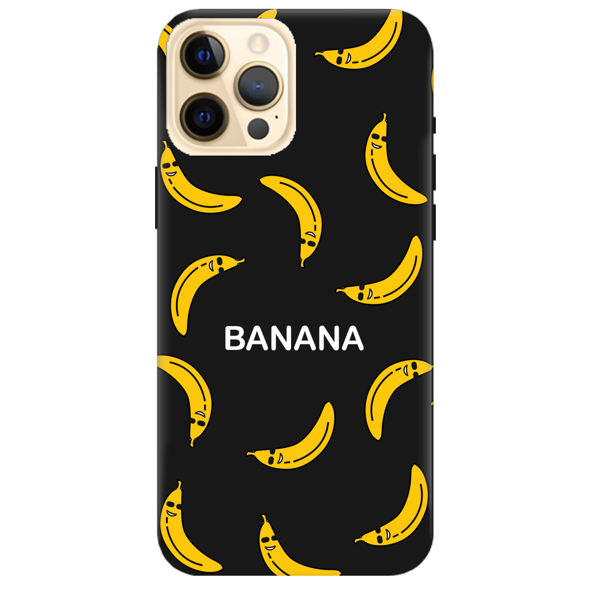 Чохол для Apple iPhone 12 Pro Max чорний матовий soft touch Bananas - фото 1