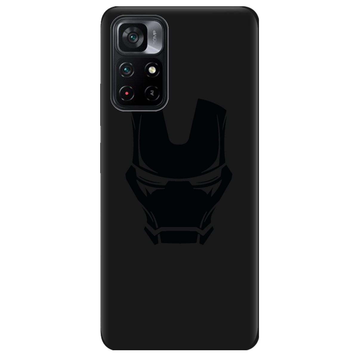 Чохол для Xiaomi Poco M4 Pro 5G чорний матовий soft touch Залізна людина - фото 1