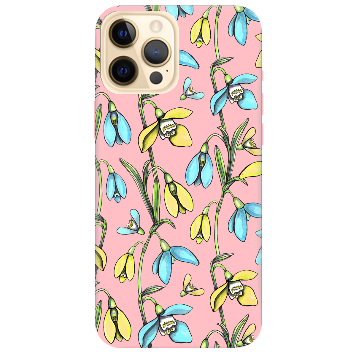 Чехол для Apple iPhone 12 Pro Max нежно-розовый матовый soft touch Проліски - фото 1