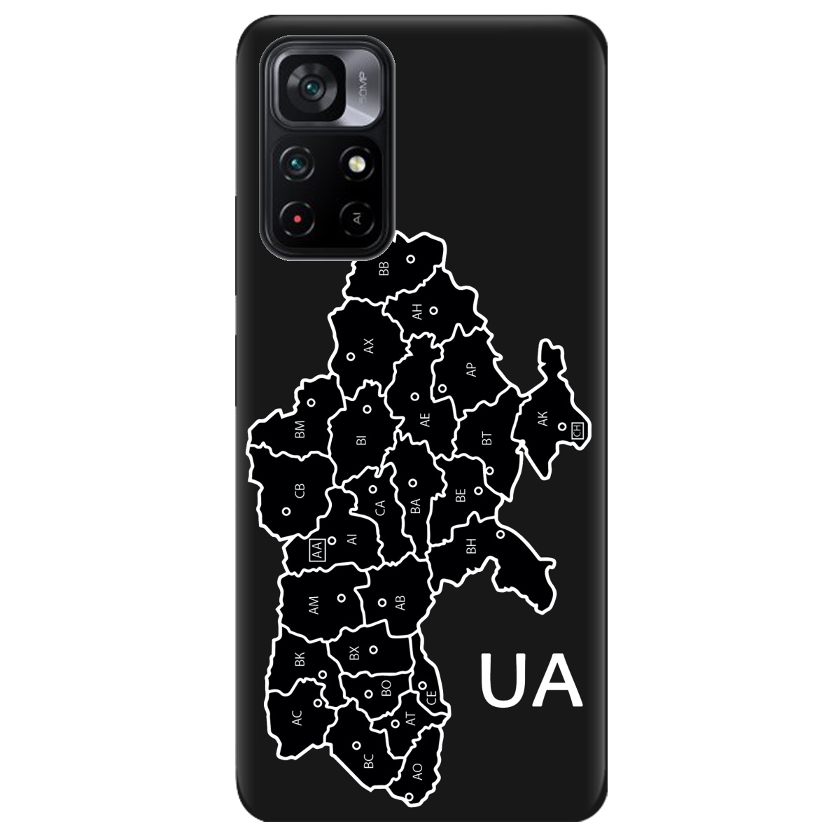 Чехол для Xiaomi Poco M4 Pro 5G черный матовый soft touch UA - фото 1