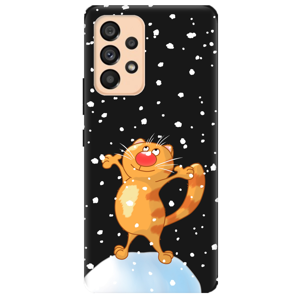 Чехол для Samsung Galaxy А53 черный матовый soft touch By Happy - фото 1