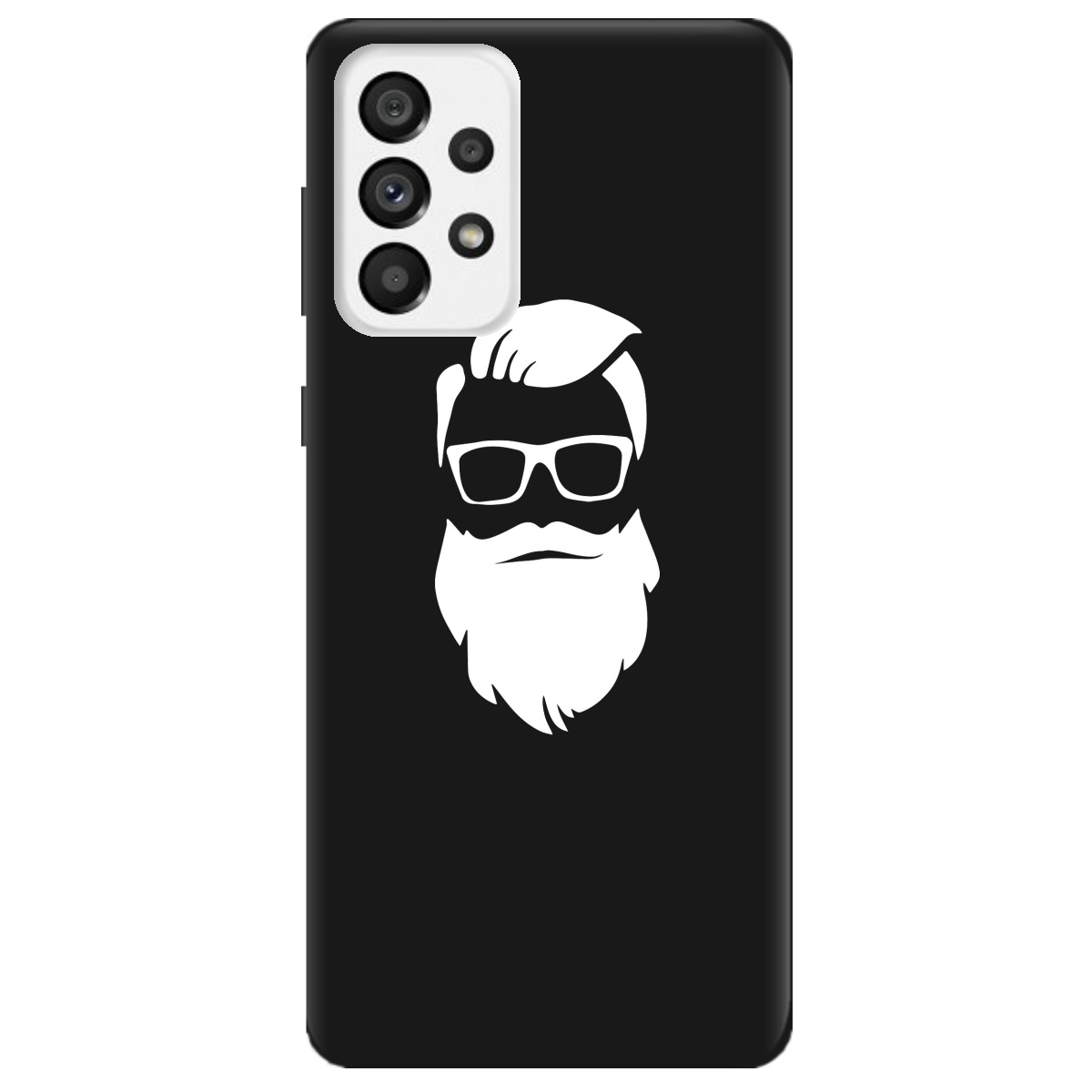 Чехол для Samsung Galaxy A73 черный матовый soft touch Beard - фото 1