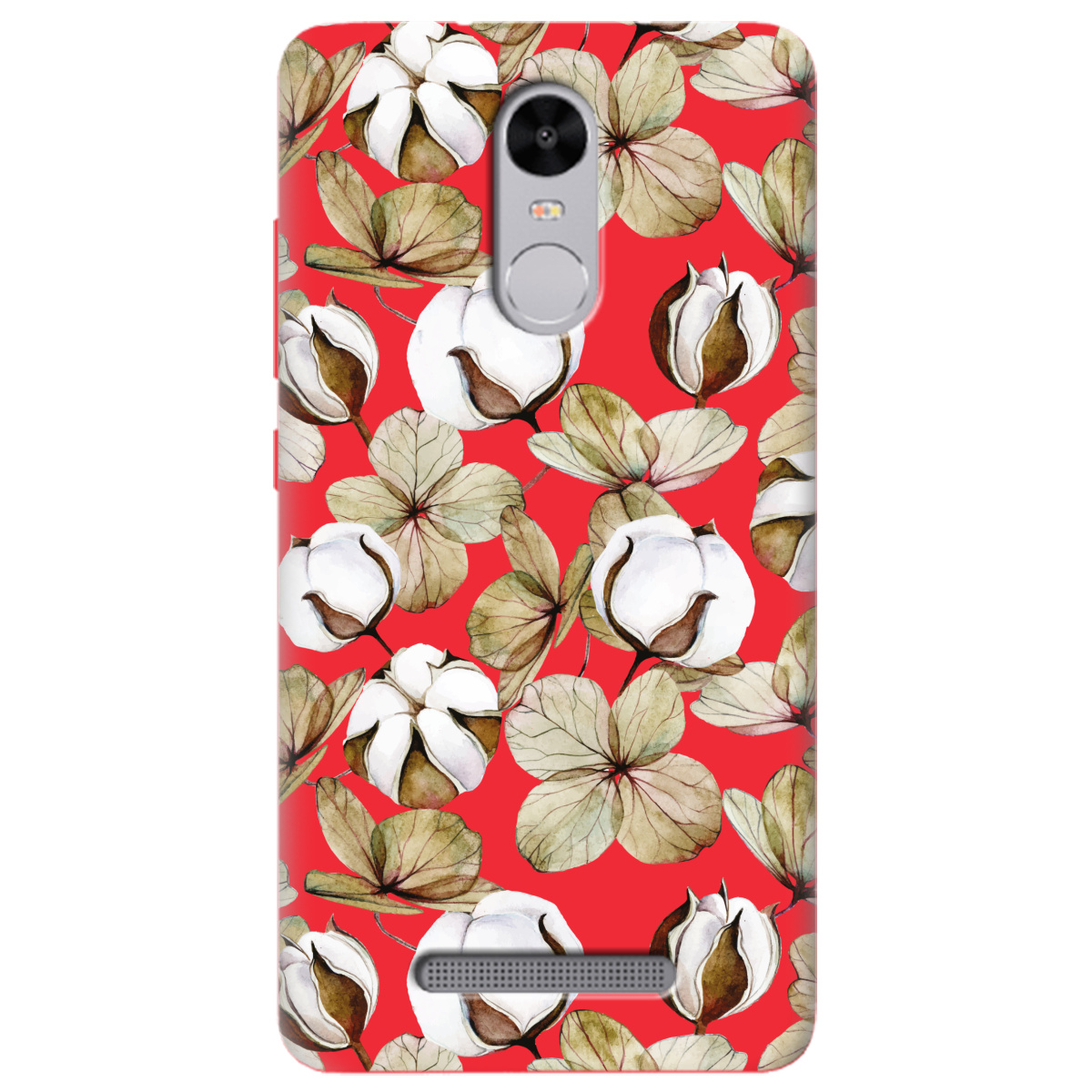 Чехол для Xiaomi Redmi Note 3 / 3 Pro ярко-красный матовый soft touch Бавовна - фото 1