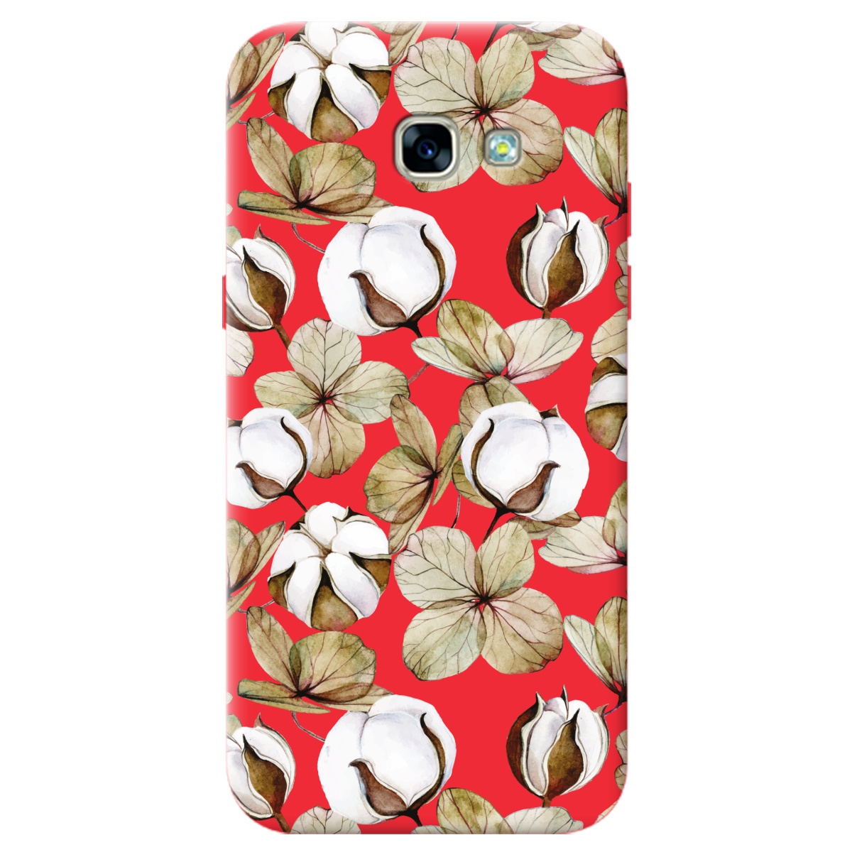 Чехол для Samsung Galaxy A5 2017 ярко-красный матовый soft touch Бавовна - фото 1