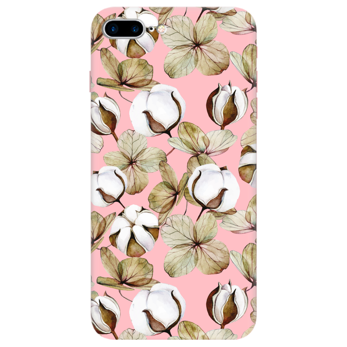 Чехол для Apple iPhone 8 Plus нежно-розовый матовый soft touch Бавовна - фото 1