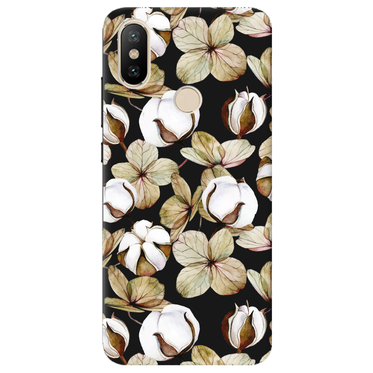 Чехол для Xiaomi Mi A2 Mi 6X черный матовый soft touch Бавовна - фото 1