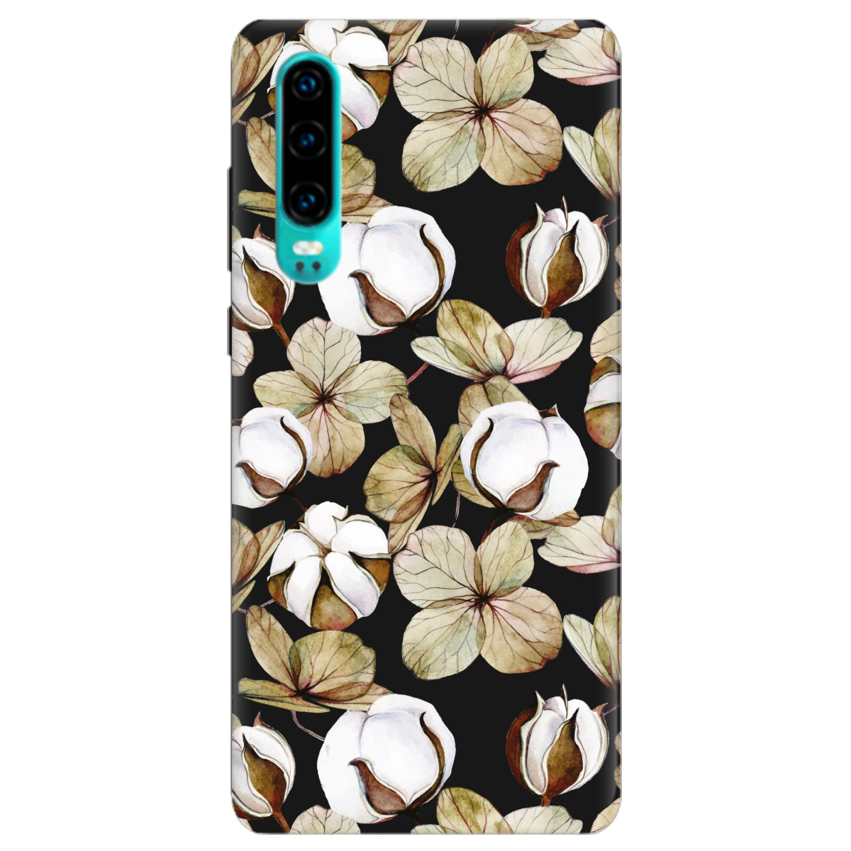 Чехол для Huawei P30 черный матовый soft touch Бавовна - фото 1