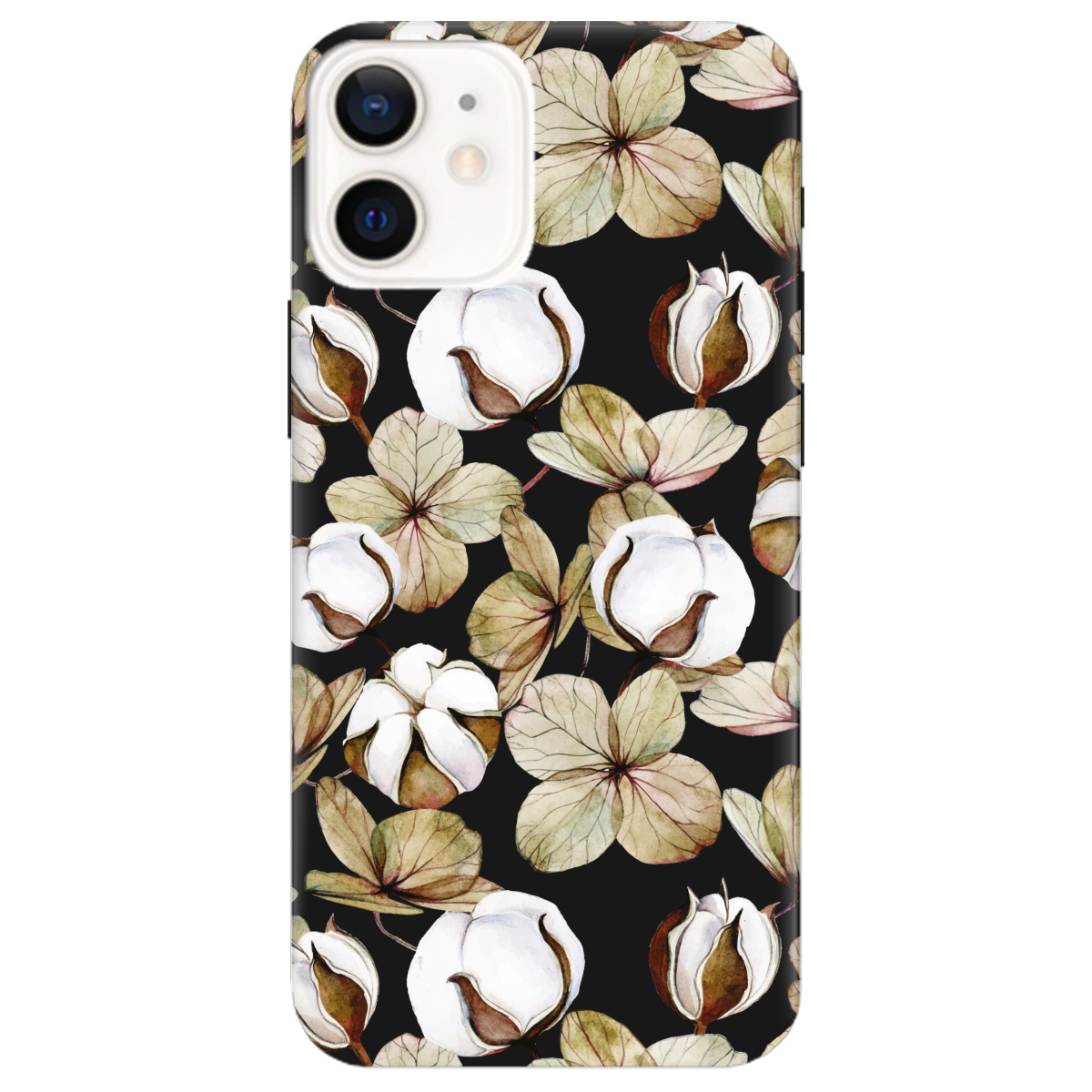 Чехол для Apple iPhone 12 Mini черный матовый soft touch Бавовна - фото 1