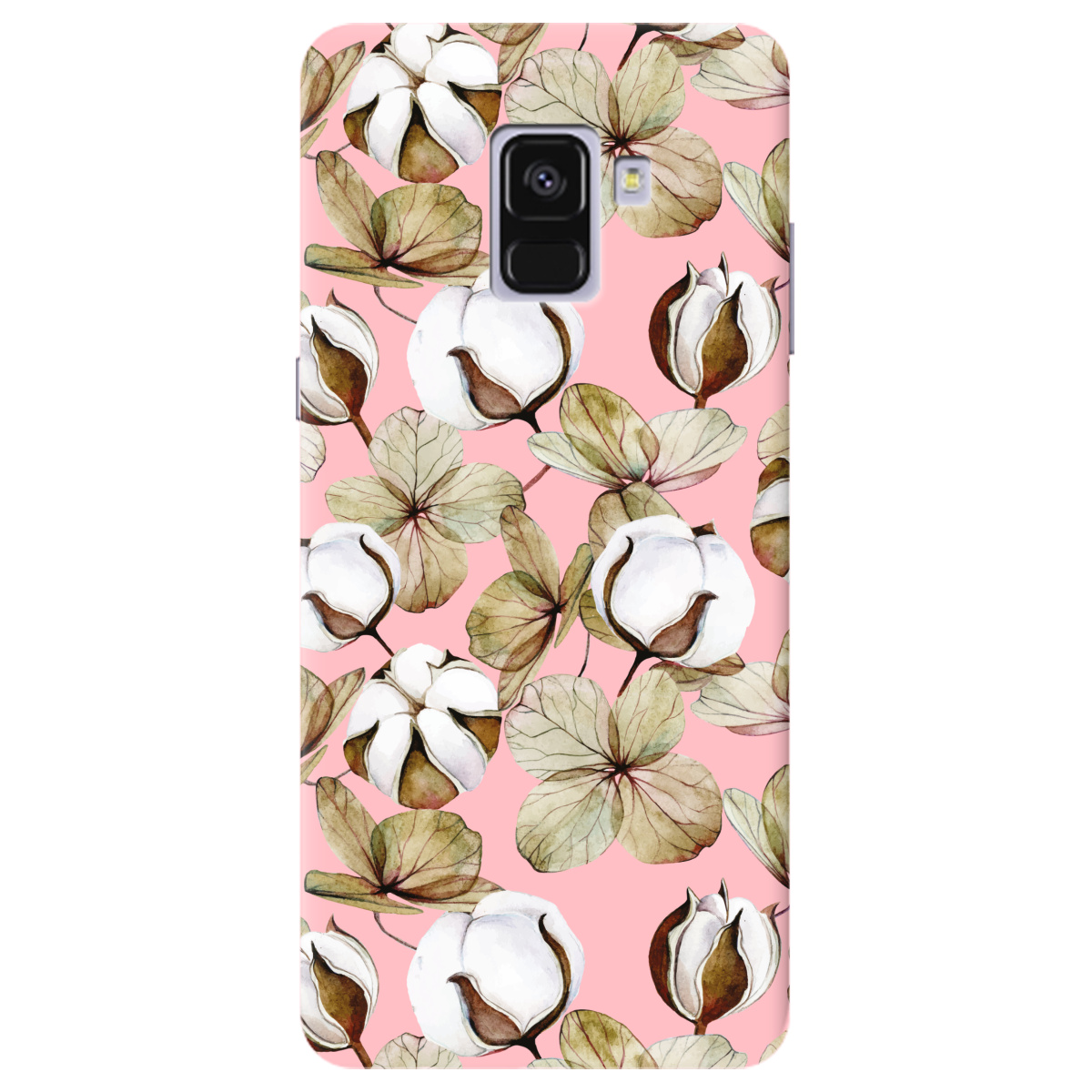 Чехол для Samsung Galaxy A8 2018 нежно-розовый матовый soft touch Бавовна - фото 1