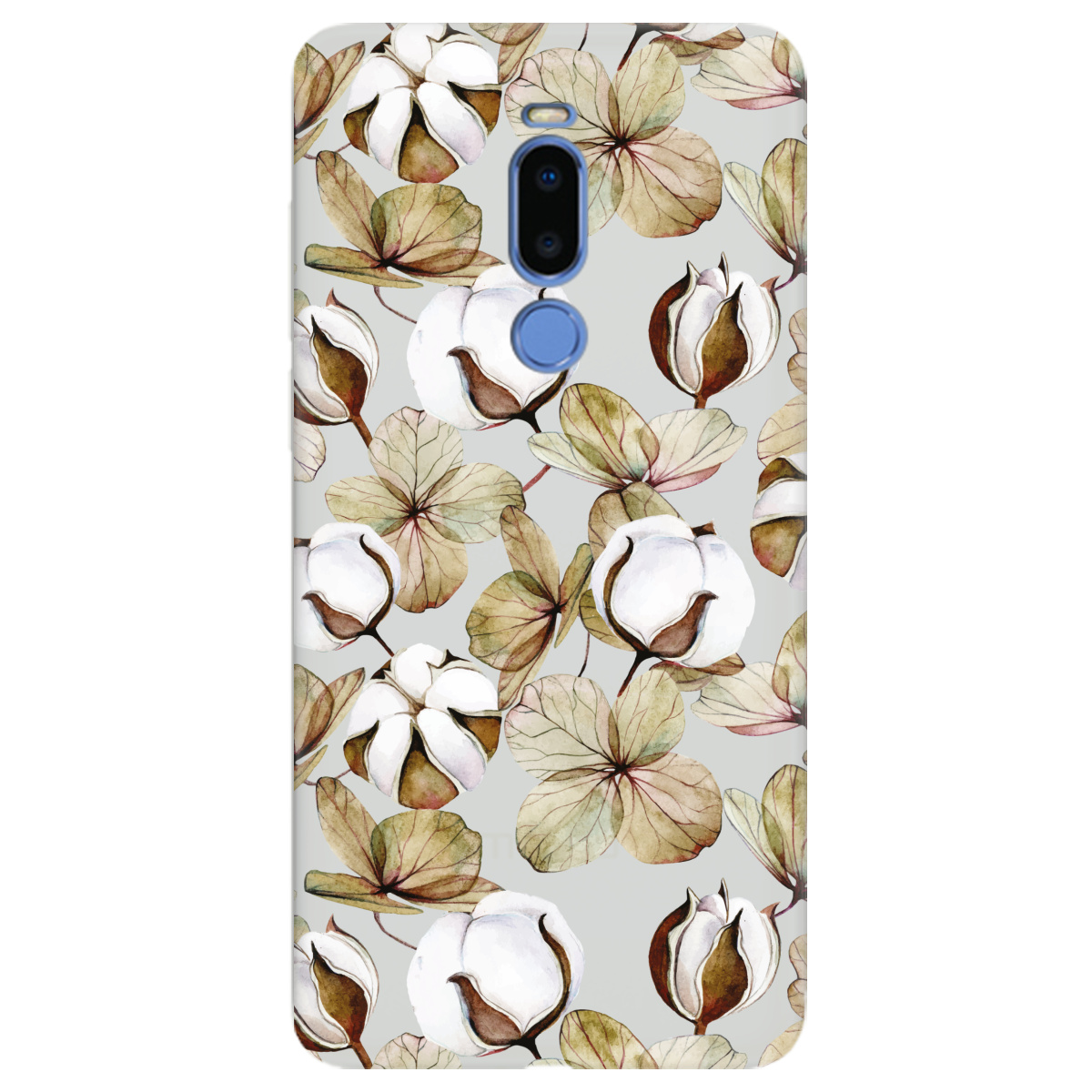 Чехол для Meizu Note 8 полупрозрачный матовый soft touch Бавовна - фото 1