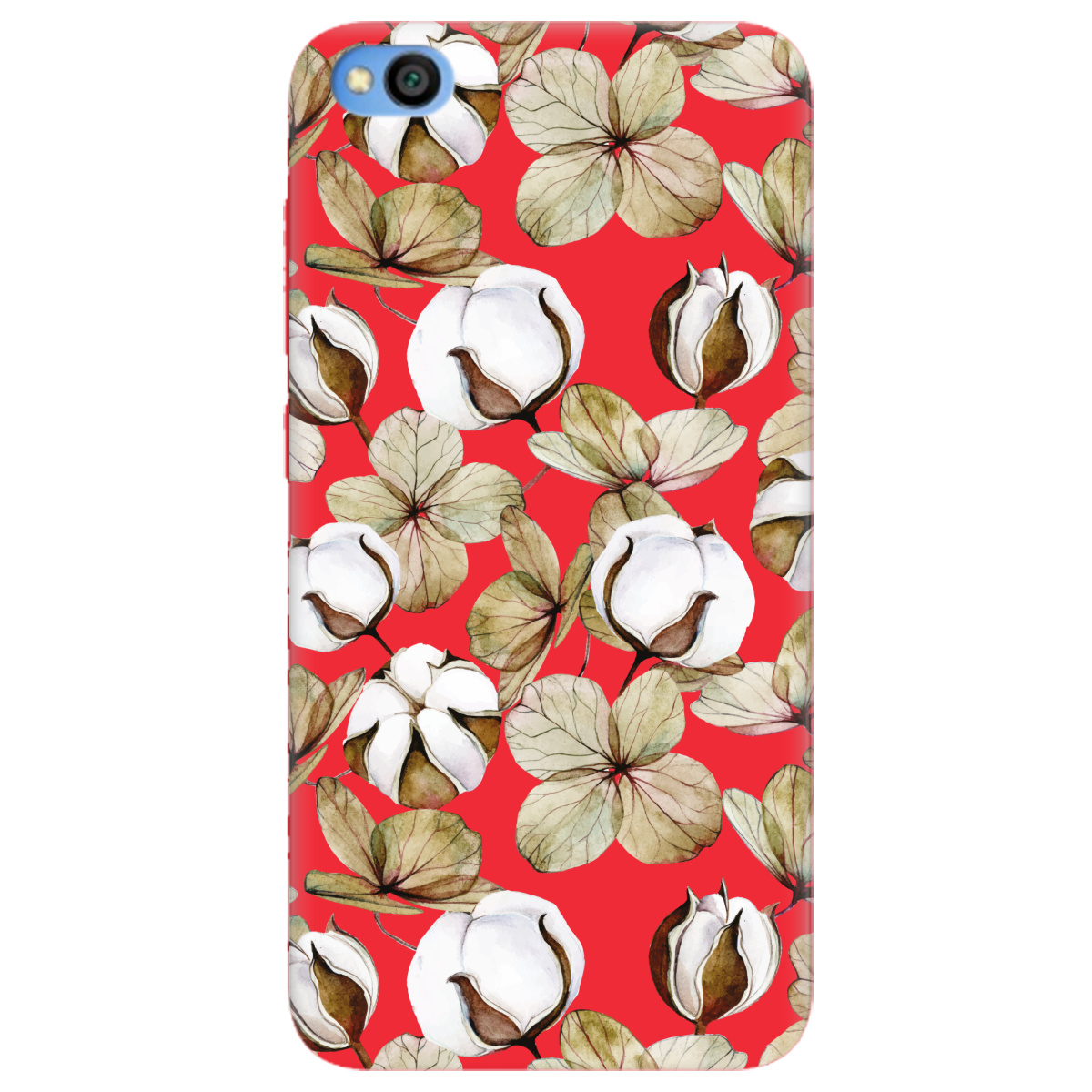 Чохол для Xiaomi Redmi Go яскраво-червоний матовий soft touch Бавовна - фото 1